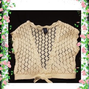 Crochet Gap Sweater Shrug Wrap Top 12-18M